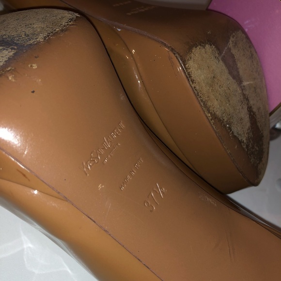 YVES SAINT LAURENT Patent Leather Pumps Size: 7.5 | IT 37.5 - Picture 9 of 10